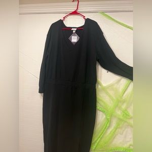 Ava-Viv NWT black pull on dress 1x